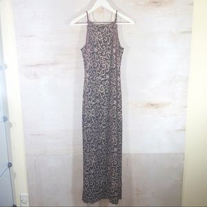 Vintage Bebe | Velvet Lace Illusion Column Dress